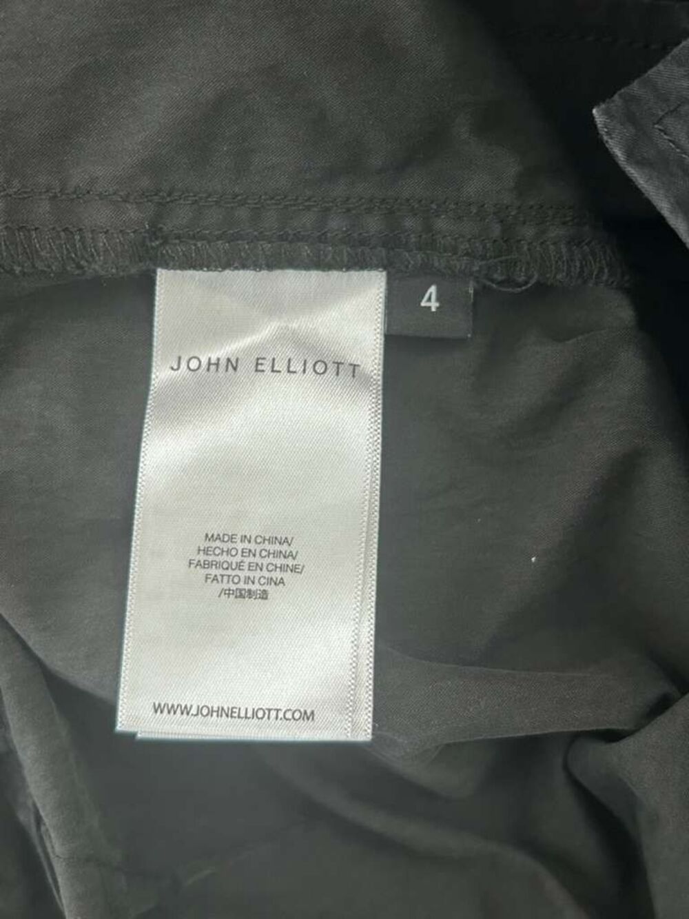 John Elliott Straight Pants Men Size 4 XL Black Cotton Utility - Picture 6 of 7